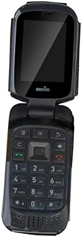 סדרות מצוידות ב- NakedCellphone התואמות ל- SONIM XP3 XP3800 מארז טלפוני, [עור טבעוני שחור] כיסוי